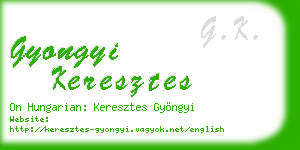 gyongyi keresztes business card