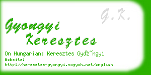 gyongyi keresztes business card